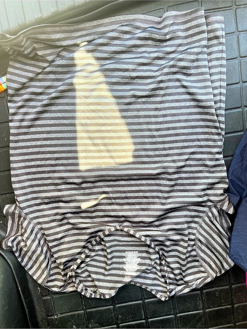 DANSKIN NOW Striped Maxi Dress in Gray & White Size XL